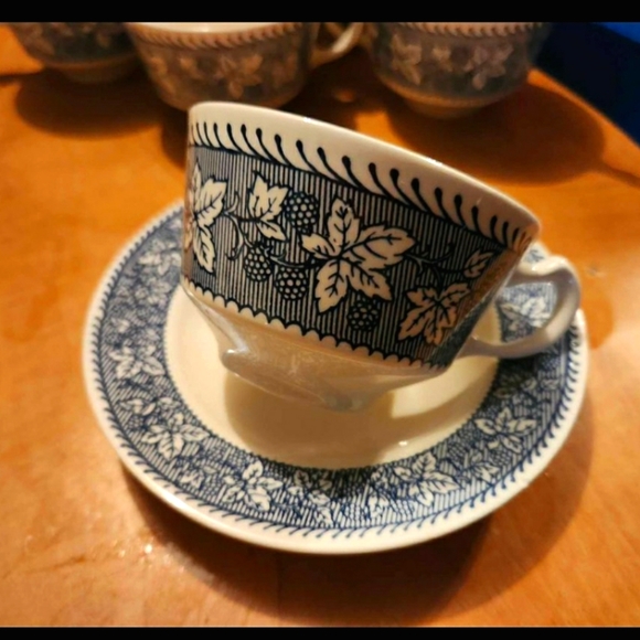 Homer Laughlin Shakespeare Country Blue Stratwood Collection Dinnerware Set - Picture 4 of 8